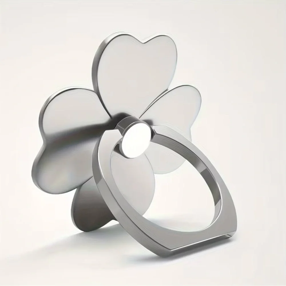 Universal Lucky Clover Metal Cell Phone Ring Holder - 3-Piece Floral Variety
